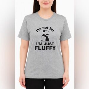 Handmade Not Fat Just Fluffy Graphic T Shirt Size L